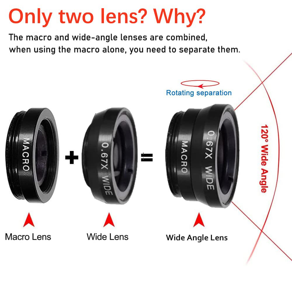 Universal 3 in 1 Fish Eye Lens - Fishing Camera recension och pris