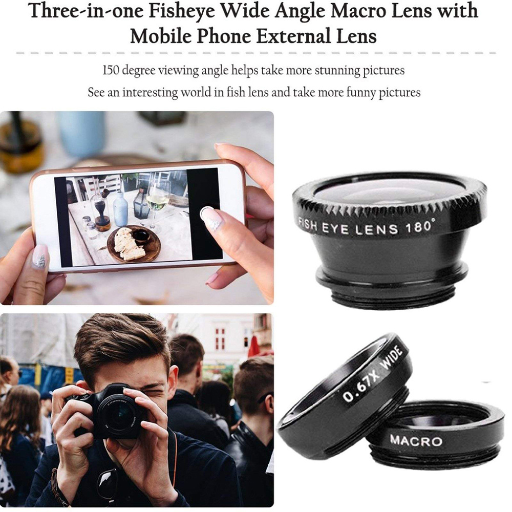 Universal 3 in 1 Fish Eye Lens - Fishing Camera recension och pris