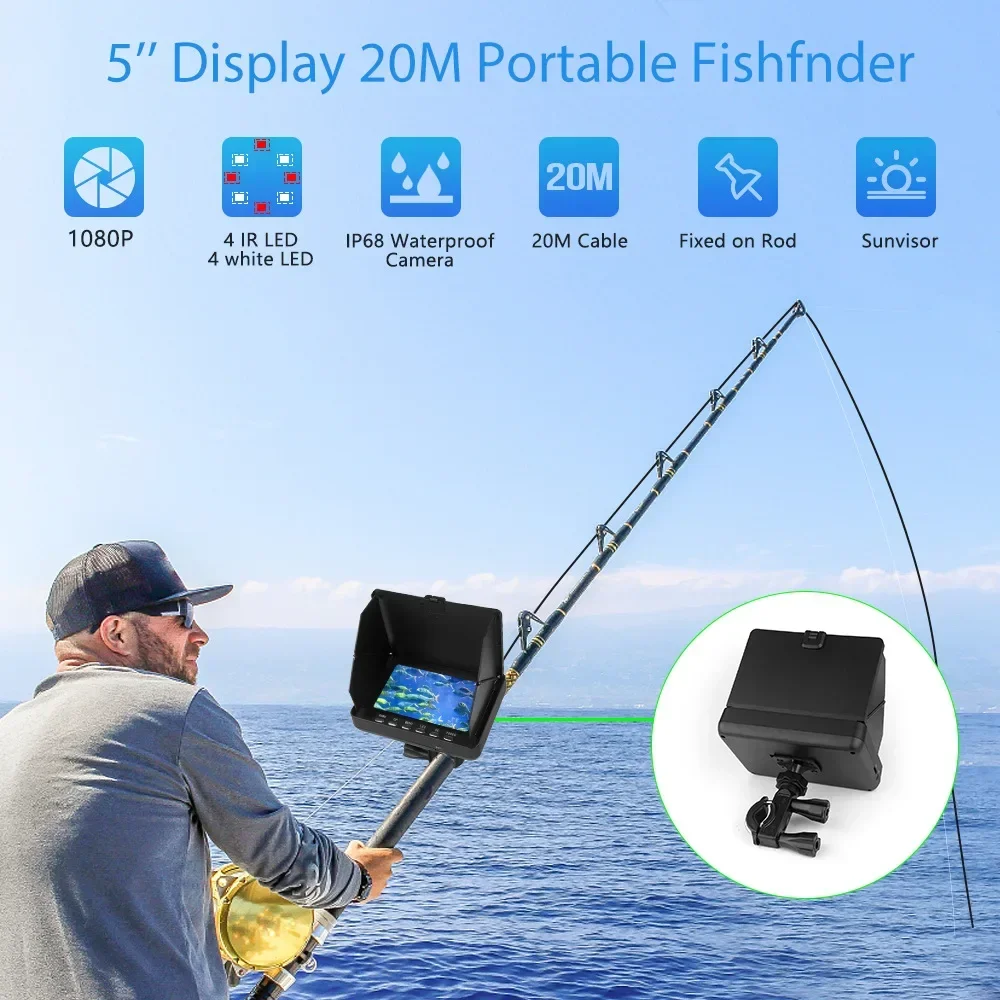 Fish Finder 5.0 Inch LCD Displ - Fish Finder Cable recension och pris