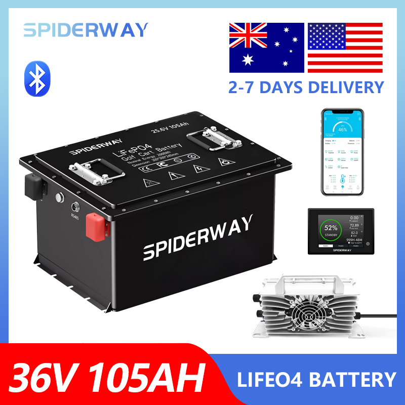 36V 105Ah Golf Cart LiFePO4 Li - Fish Finder Charger recension och pris
