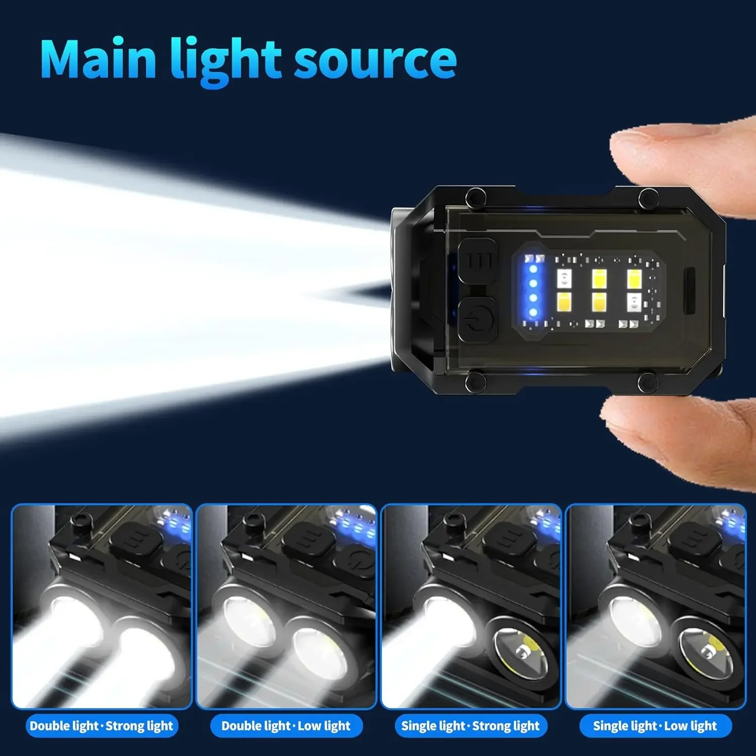 Clip-On Flashlight Rechargeabl - Fishing Light recension och pris