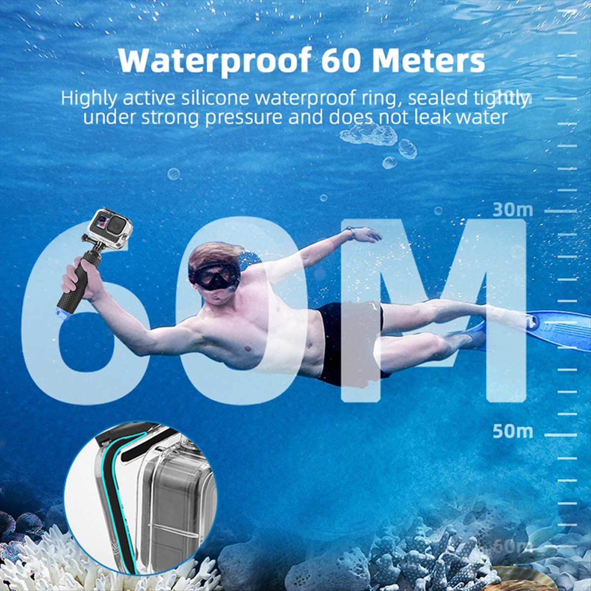 M05K 60M Waterproof Case for G - Underwater Camera recension och pris
