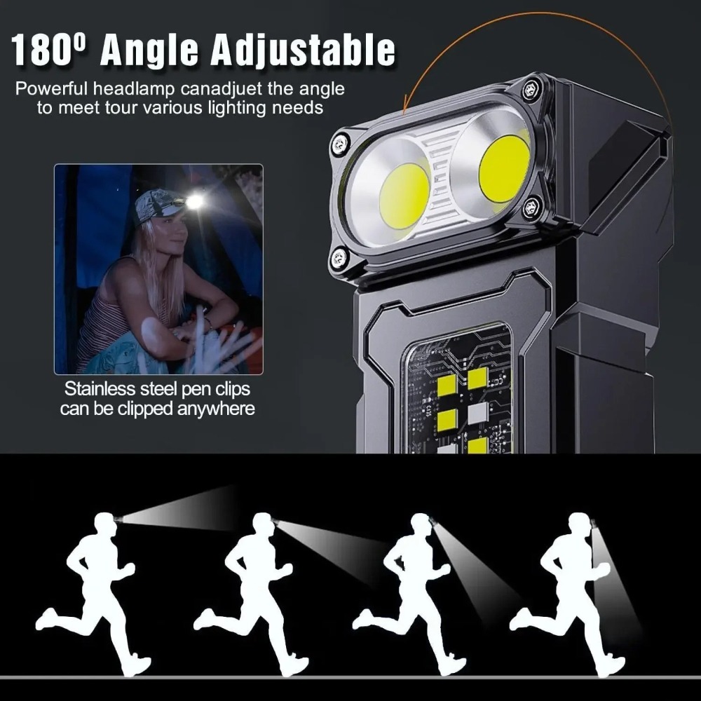 180° Rotatable LED Flashlight  - Fishing Light recension och pris