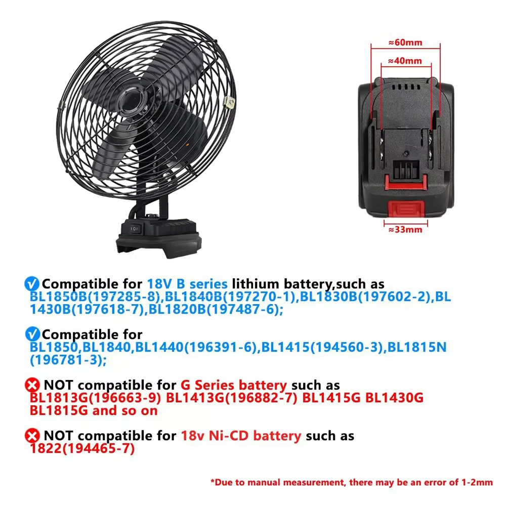 6/8In Camping Fan Outdoor Fish - Fish Finder Battery recension och pris