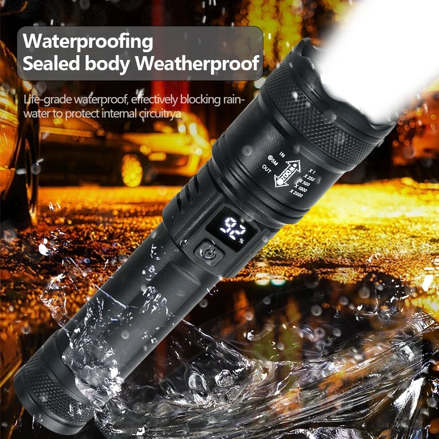 9900LM Powerful LED Flashlight - Fish Finder Battery recension och pris