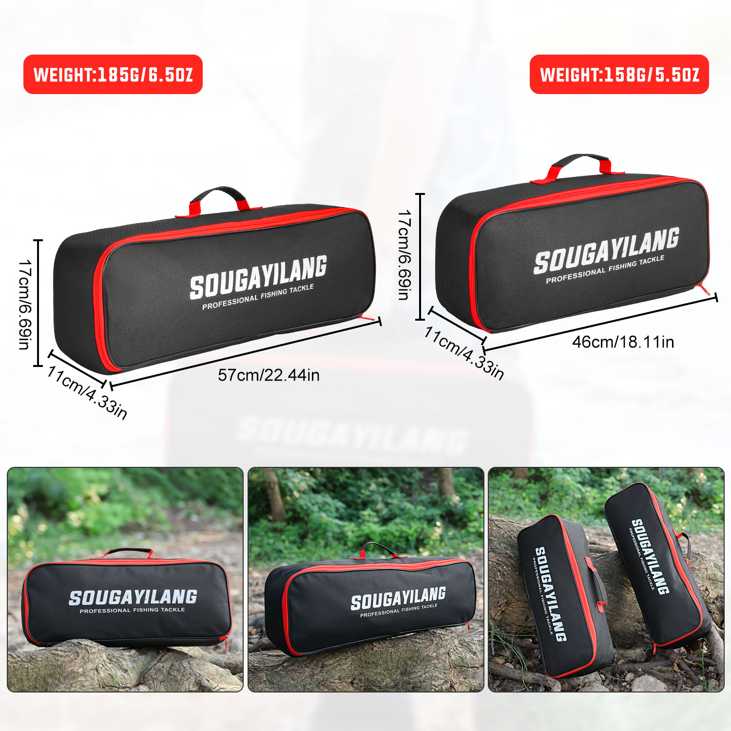 Sougayilang Fishing Rod Bag 46 - Fish Finder Case recension och pris