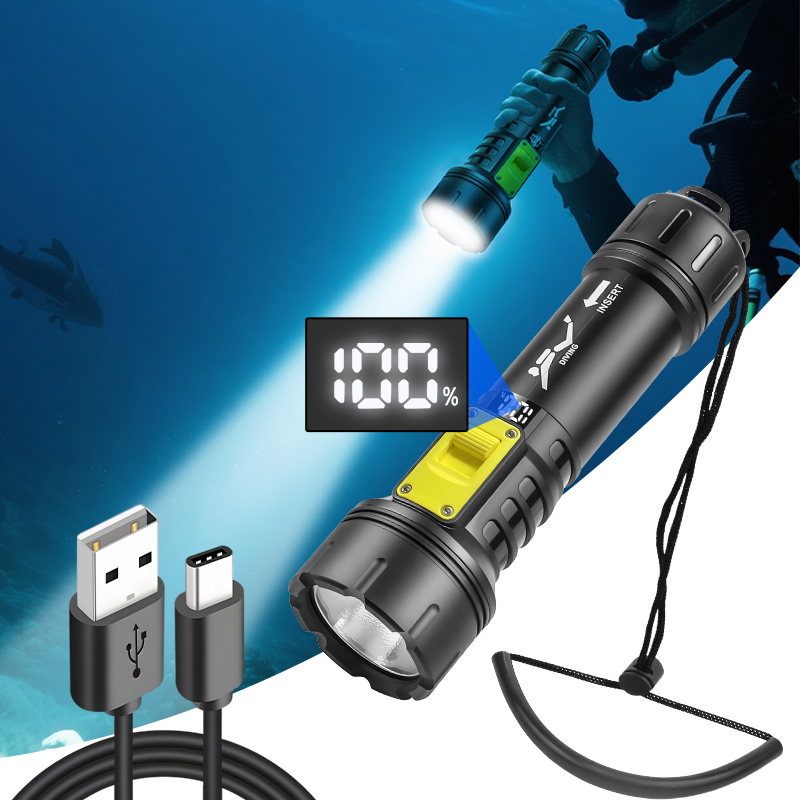 New XHP70 Diving Flashlight IP - Fishing Light recension och pris