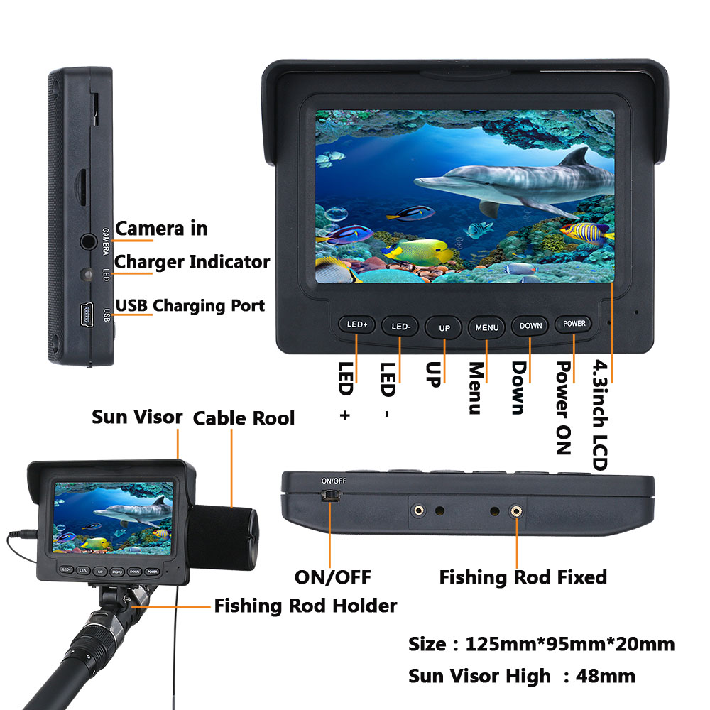 15M 1200TVL Underwater Fishing - Fish Finder Cable recension och pris