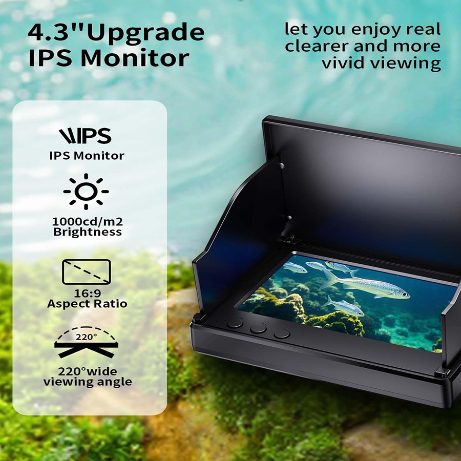 FOURQ Handheld 1080P 4.3'' LCD - Fishing Depth Finder recension och pris