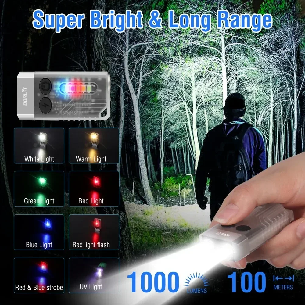 BORUiT V10 Keychain UV LED EDC - Fishing Light recension och pris