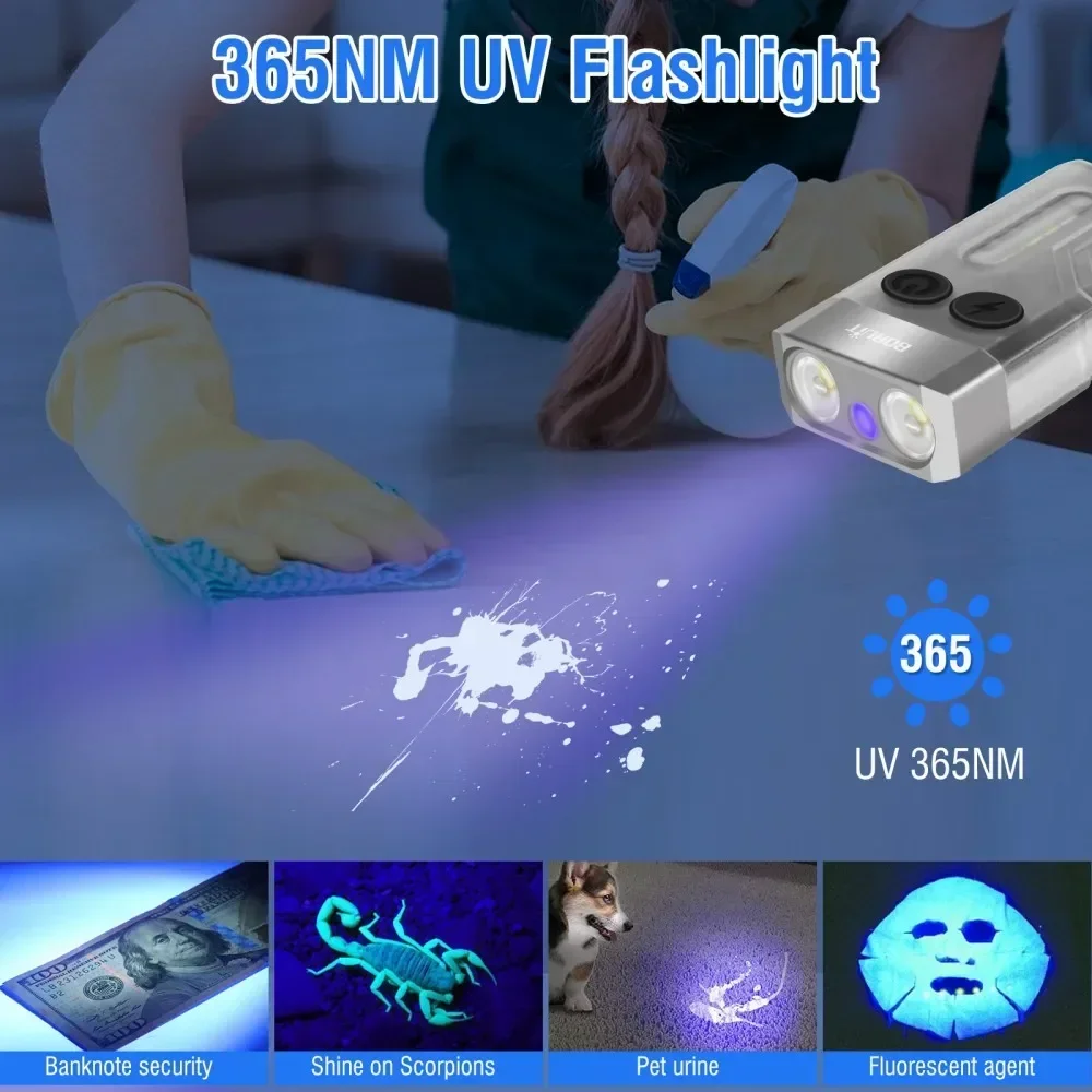 BORUiT V10 Keychain UV LED EDC - Fishing Light recension och pris