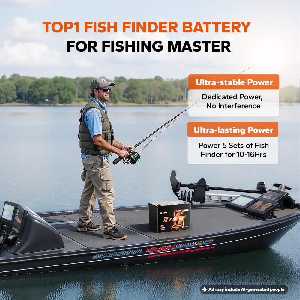 16V 100Ah Group 27 LiFePO4 Bat - Fish Finder Charger recension och pris