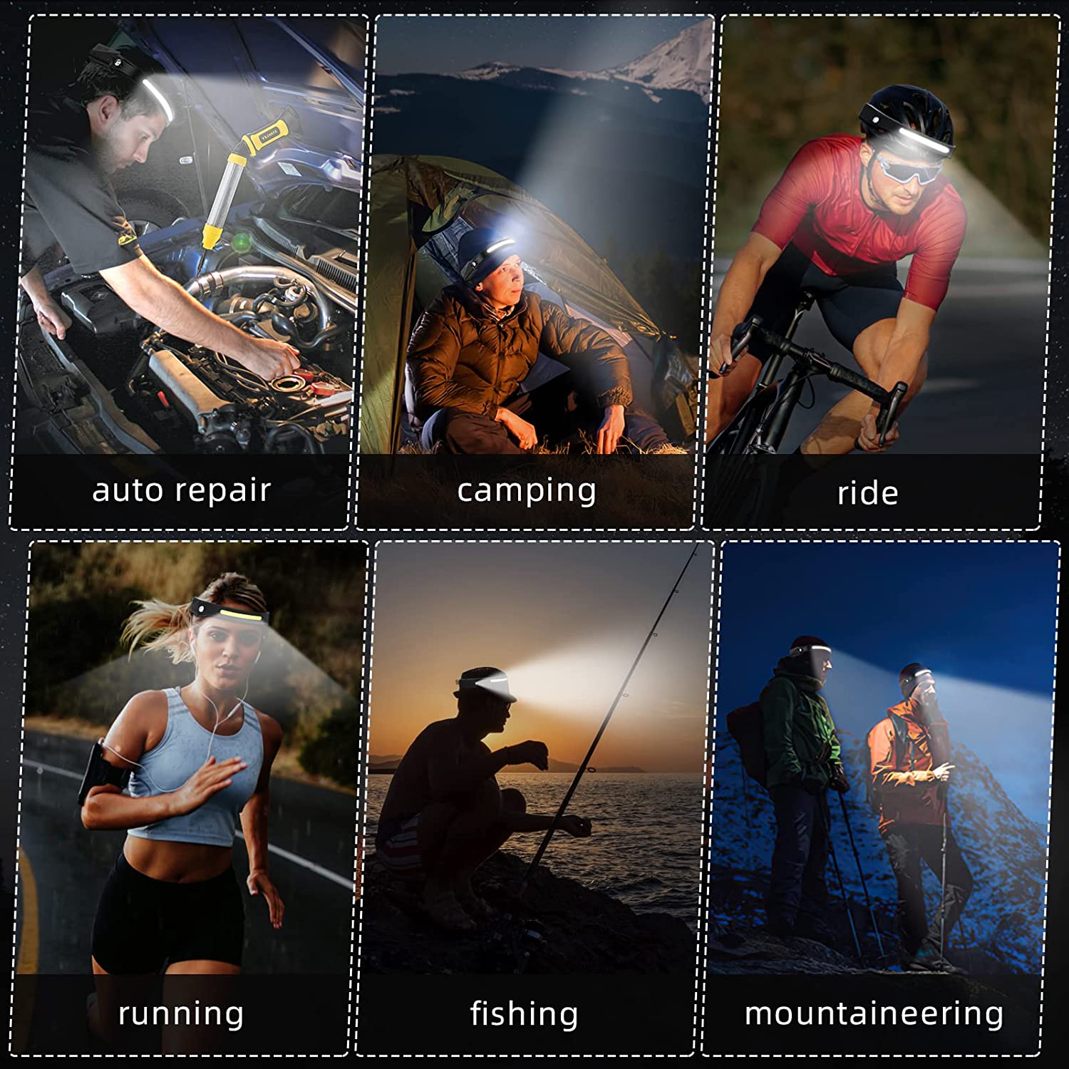 Sensor Headlamp LED Head Flash - Fish Finder Battery recension och pris