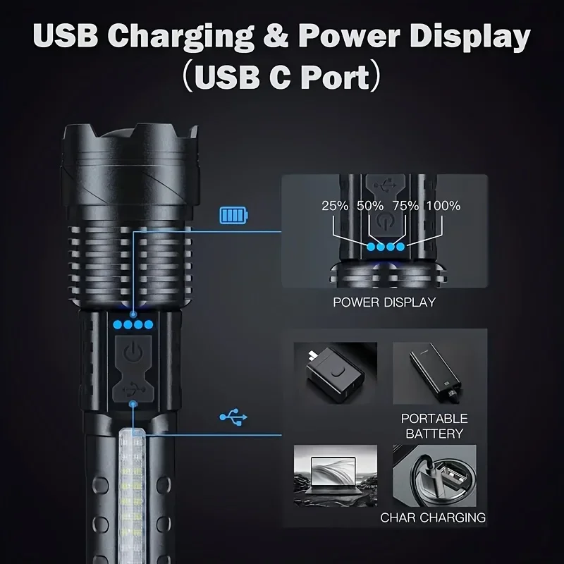 Powerful LED Flashlight Batter - Fishing Light recension och pris